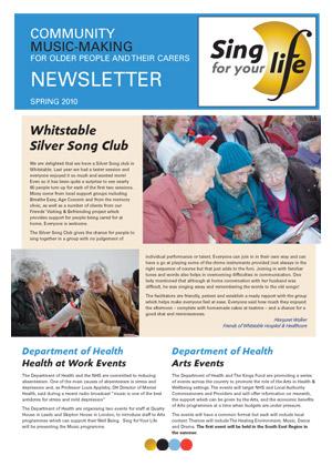 Click to download Sing for your life Spring 2010 newsletter